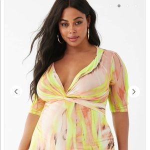 forever 21 Plus Size Abstract Print Mini Dress